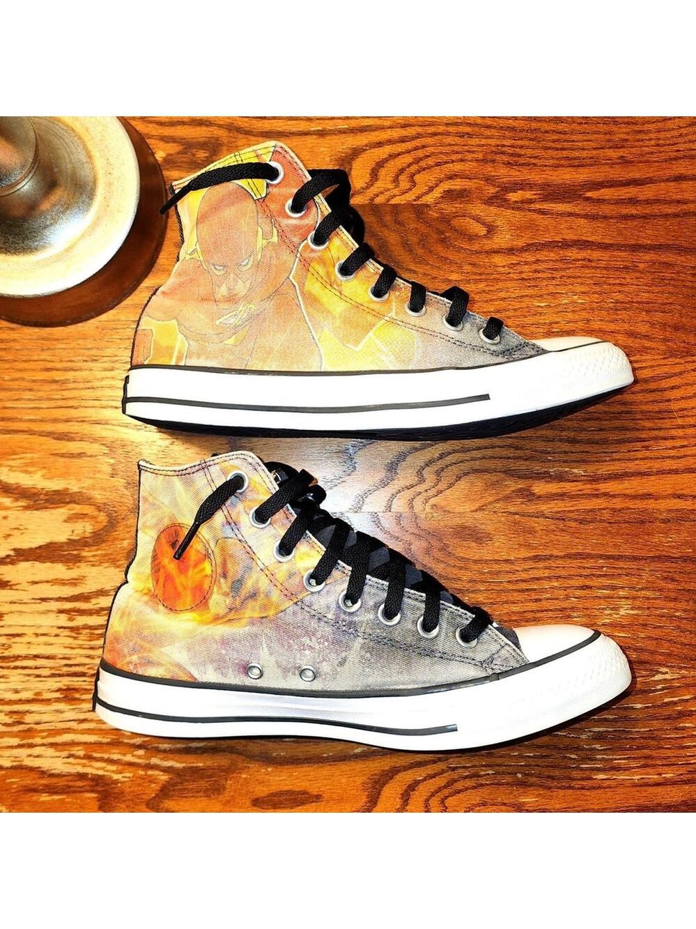 DC Flash Converse High Tops Vintage Fade Y2K Streetwear M7/W9 Rare - Picture 4 of 10